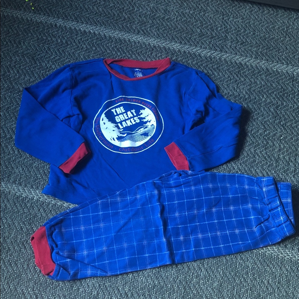 George Blue and Red 'The Great Lakes' Kids Pajama Set